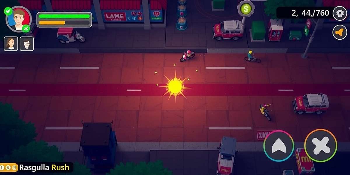 Advanced Strategies in Rasgulla Rush Rasgulla Rush advanced strategy showing a player using a shortcut through a Kolkata lane to avoid traffic